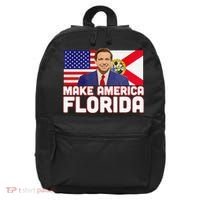 DeSantis 2024 Make America Florida DeSantis 2024 16 in Basic Backpack thumb 0