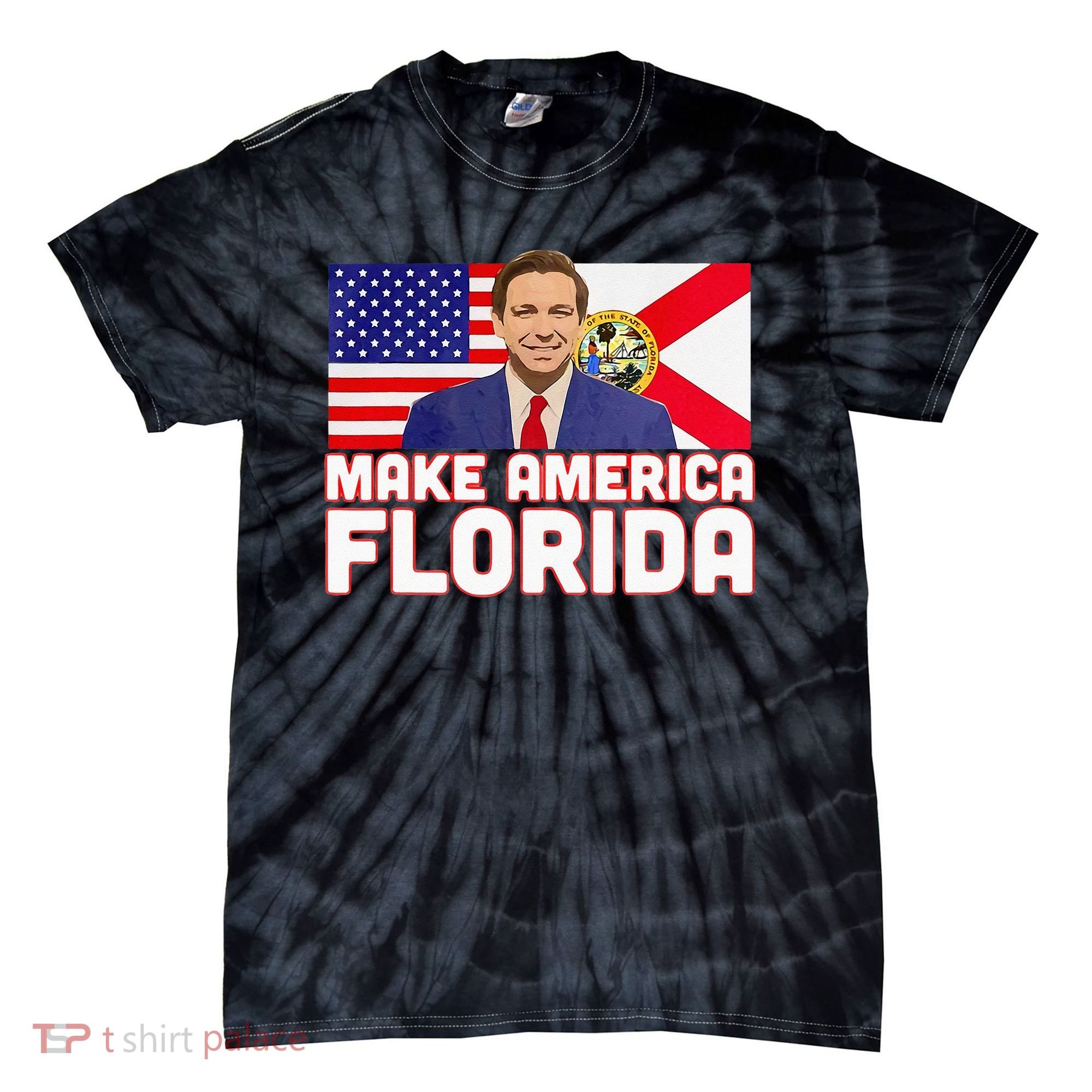DeSantis 2024 Make America Florida DeSantis 2024 Tie-Dye T-Shirt