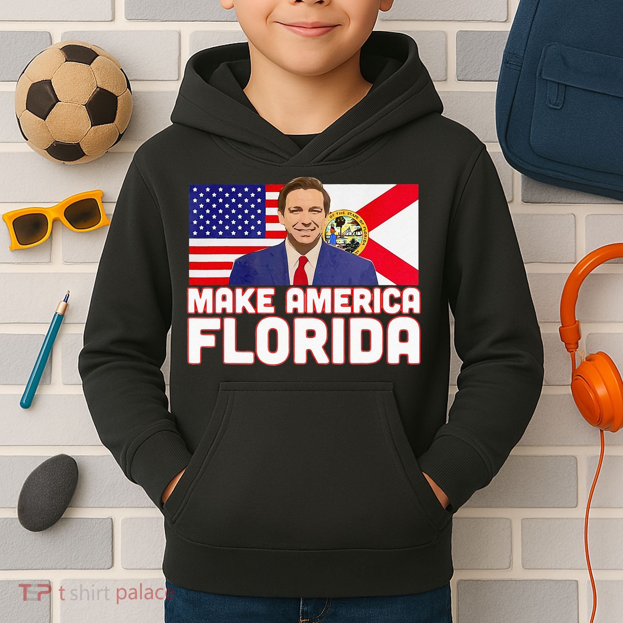 DeSantis 2024 Make America Florida DeSantis 2024 Kids Hoodie