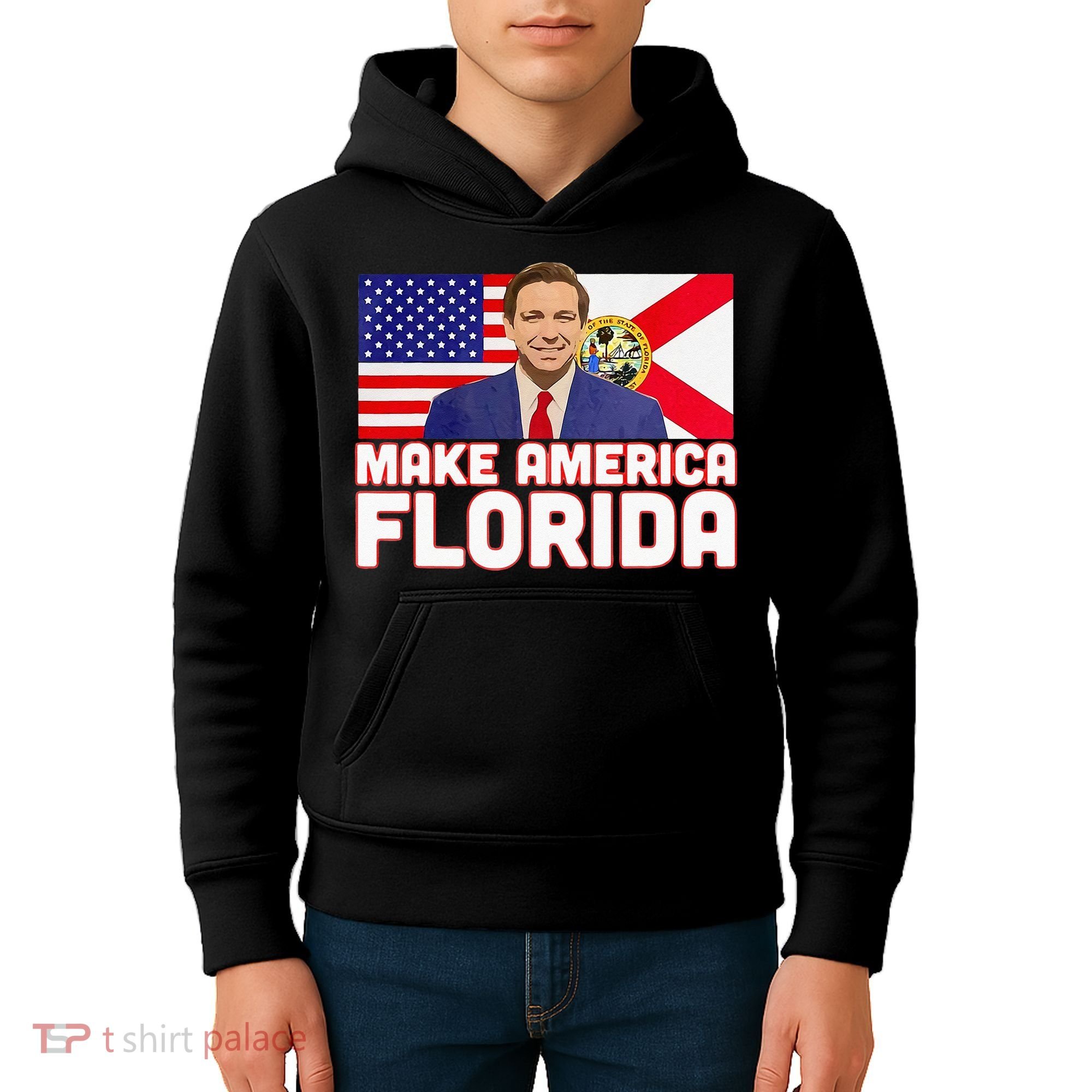 DeSantis 2024 Make America Florida DeSantis 2024 Kids Hoodie