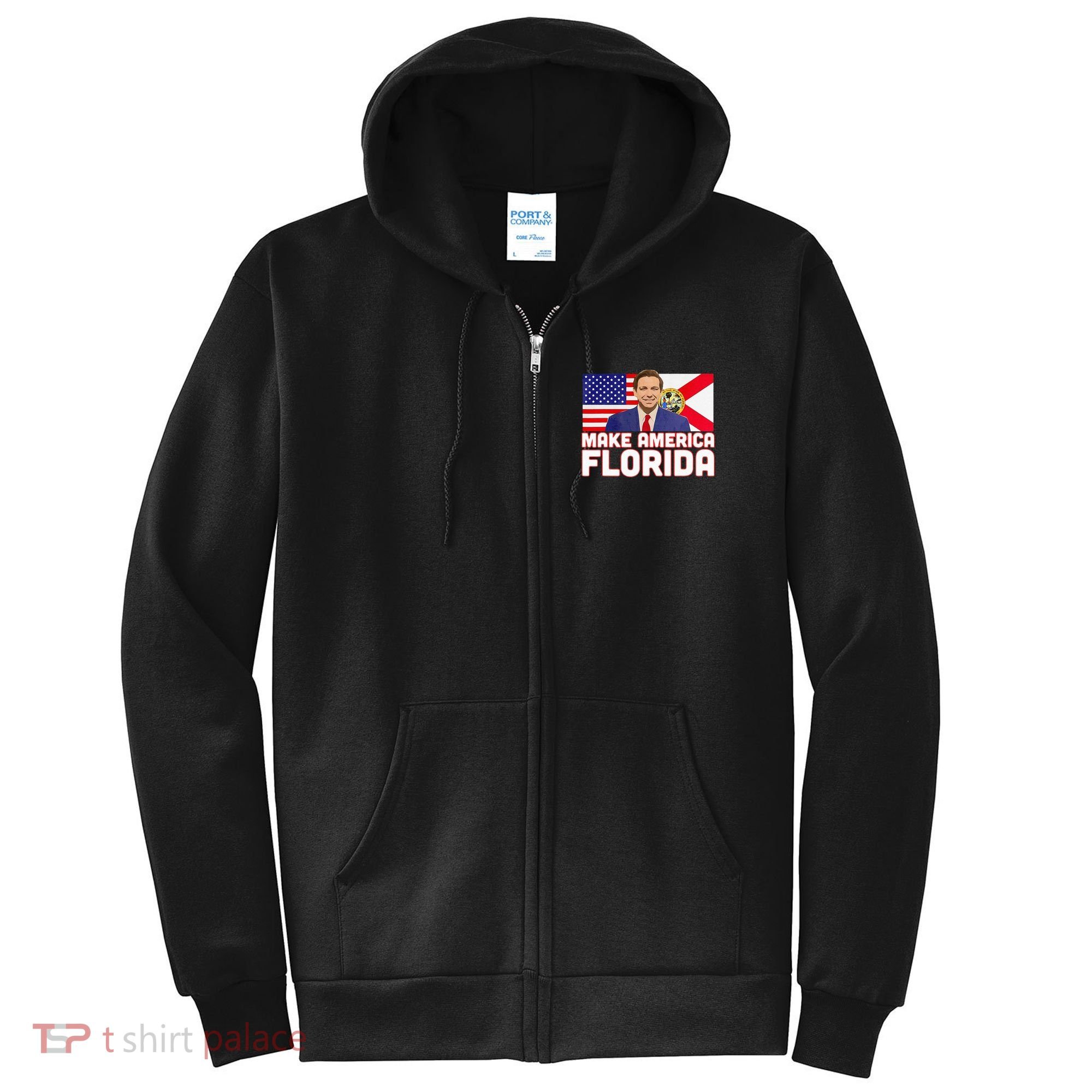 DeSantis 2024 Make America Florida DeSantis 2024 Full Zip Hoodie