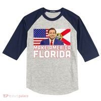 DeSantis 2024 Make America Florida DeSantis 2024 Kids Colorblock Raglan Jersey thumb 0