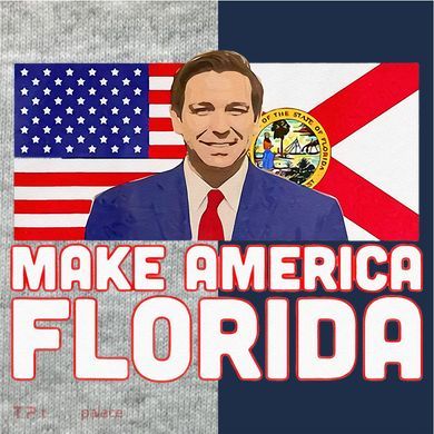 DeSantis 2024 Make America Florida DeSantis 2024 Kids Colorblock Raglan Jersey