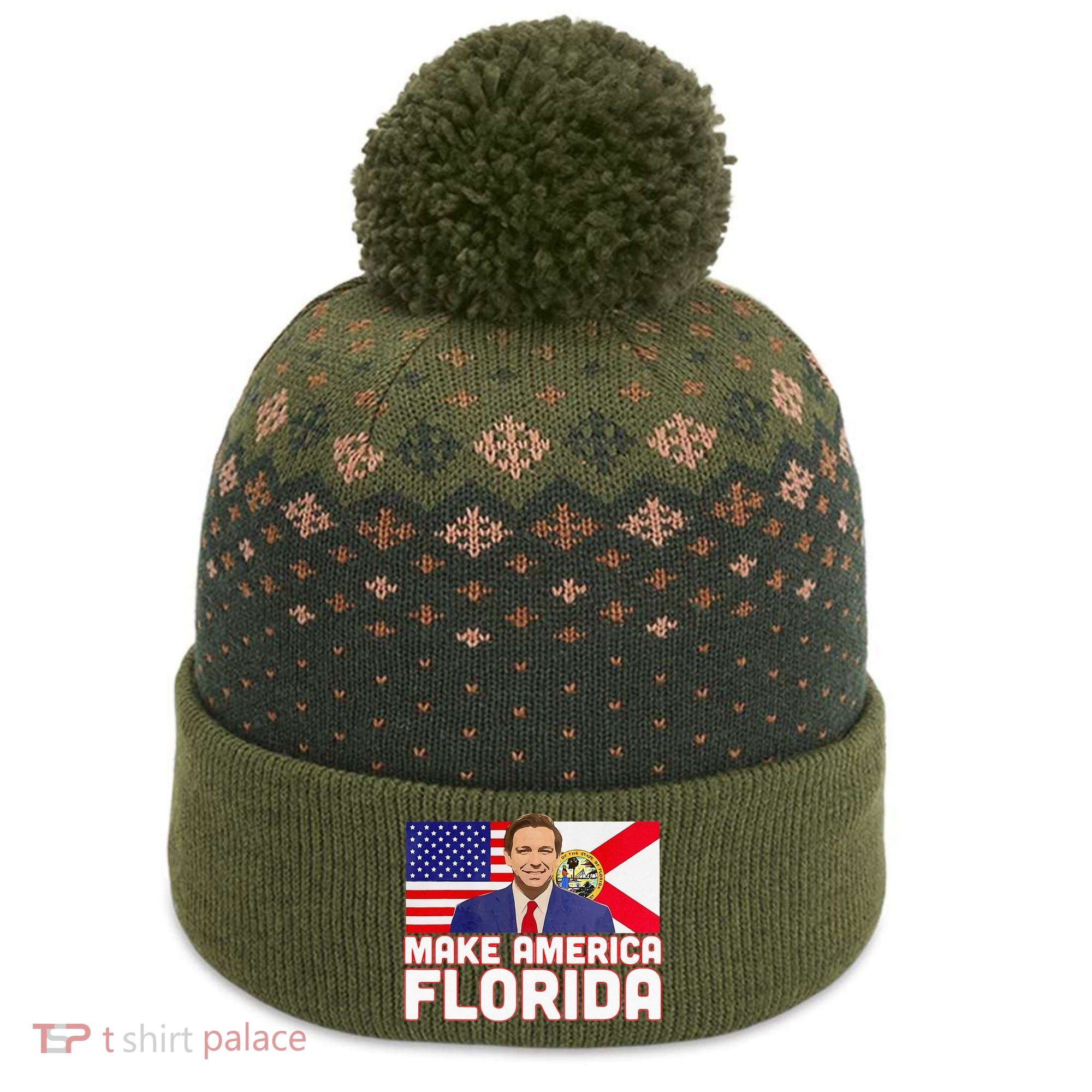 DeSantis 2024 Make America Florida DeSantis 2024 The Baniff Cuffed Pom Beanie