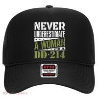 DD 214 Never Underestimate A Woman With DD214 Veteran Hat thumb 0