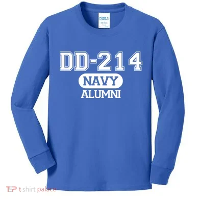 Dd 214 Navy Alumni Kids Long Sleeve Shirt