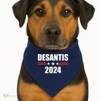 Desantis 2024 Ron Desantis 2024 Presidential Election Desantis For President USA-Made Doggie Bandana thumb 1