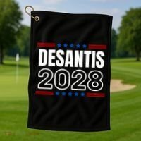 Desantis 2028 Ron Desantis 2028 For President Election Golf Towel thumb 1