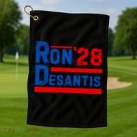 Desantis 2028 Ron Desantis 2028 President Election Retro Golf Towel thumb 1