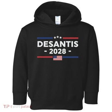 Desantis 2028 Ron Desantis 2028 President Election Us Flag Toddler Hoodie