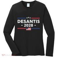 Desantis 2028 Ron Desantis 2028 President Election Us Flag Women's Long Sleeve Shirt thumb 0