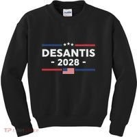 Desantis 2028 Ron Desantis 2028 President Election Us Flag Kids Sweatshirt thumb 0
