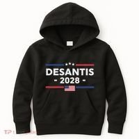 Desantis 2028 Ron Desantis 2028 President Election Us Flag Kids Hoodie thumb 0