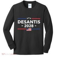 Desantis 2028 Ron Desantis 2028 President Election Us Flag Kids Long Sleeve Shirt thumb 0