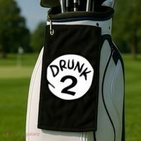 Drunk 2 St Patrick Day Funny Drunk Beer Pong Drunk 2 Golf Towel thumb 2