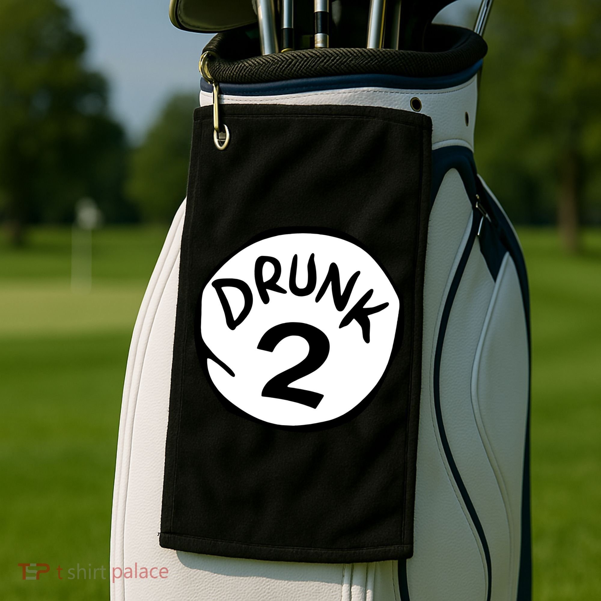Drunk 2 St Patrick Day Funny Drunk Beer Pong Drunk 2 Golf Towel