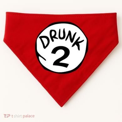 Drunk 2 St Patrick Day Funny Drunk Beer Pong Drunk 2 USA-Made Doggie Bandana