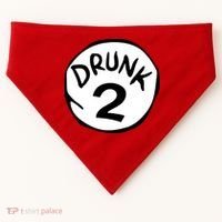 Drunk 2 St Patrick Day Funny Drunk Beer Pong Drunk 2 USA-Made Doggie Bandana thumb 0
