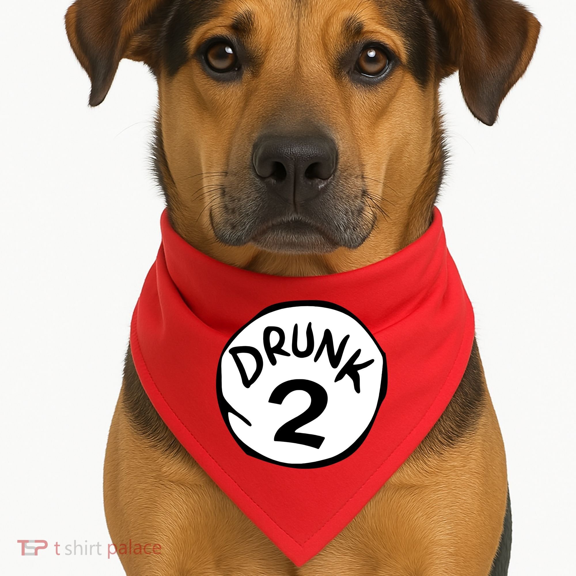 Drunk 2 St Patrick Day Funny Drunk Beer Pong Drunk 2 USA-Made Doggie Bandana