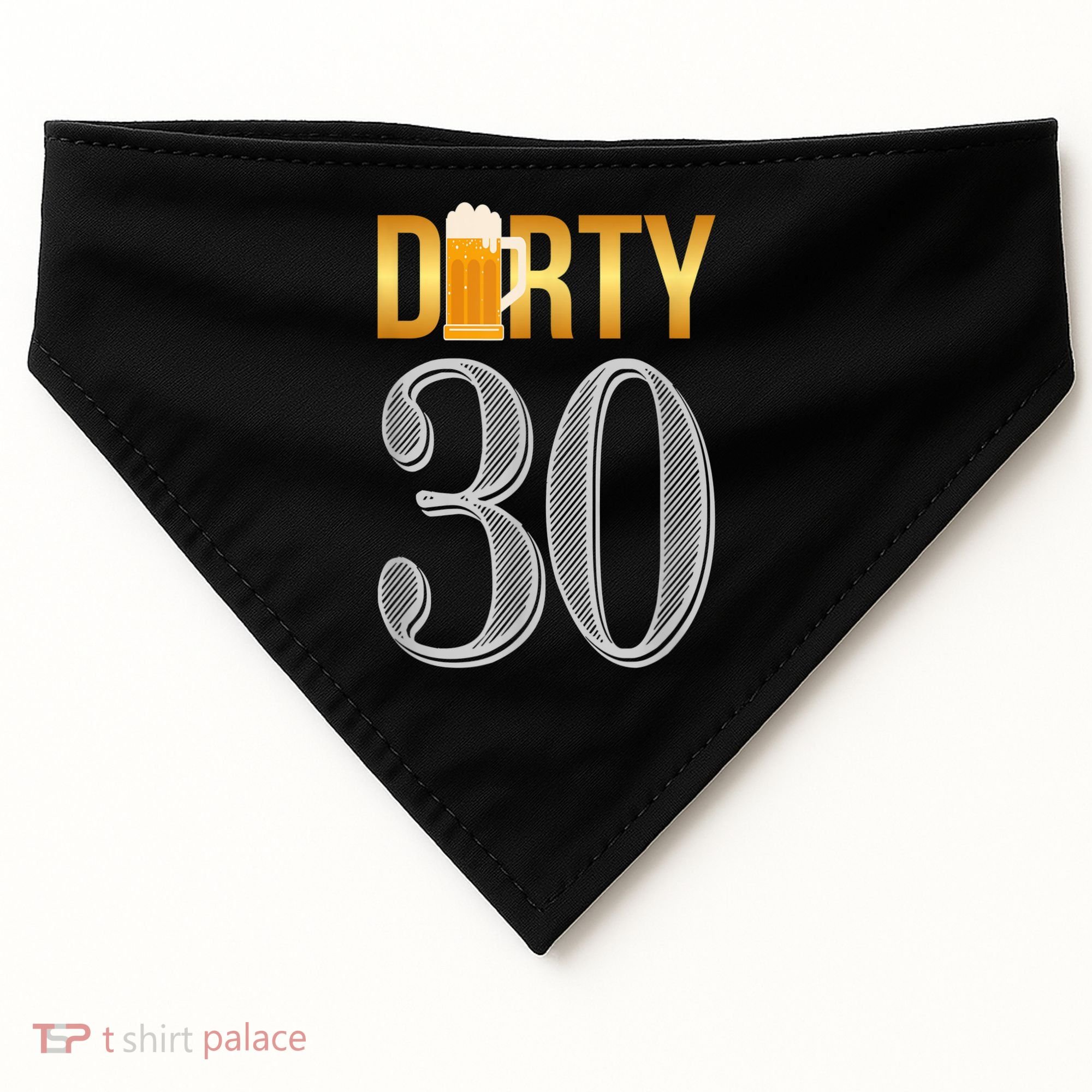 Dirty 30 30th Birthday Beer Thirty USA-Made Doggie Bandana
