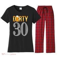 Dirty 30 30th Birthday Beer Thirty Women's Flannel Pajama Set thumb 0