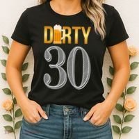 Dirty 30 30th Birthday Beer Thirty Women's T-Shirt thumb 2