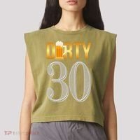 Dirty 30 30th Birthday Beer Thirty Garment-Dyed Women's Muscle Tee thumb 2