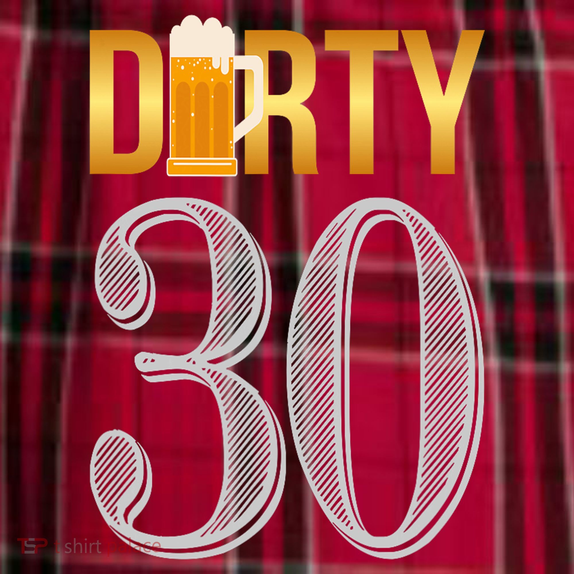 Dirty 30 30th Birthday Beer Thirty Men's Flannel Plaid Pajama Pants