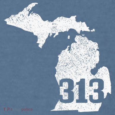 Detroit 313 Area Code Michigan Map State Pride Vintage Comfort Colors Garment-Dyed Hooded Sweatshirt