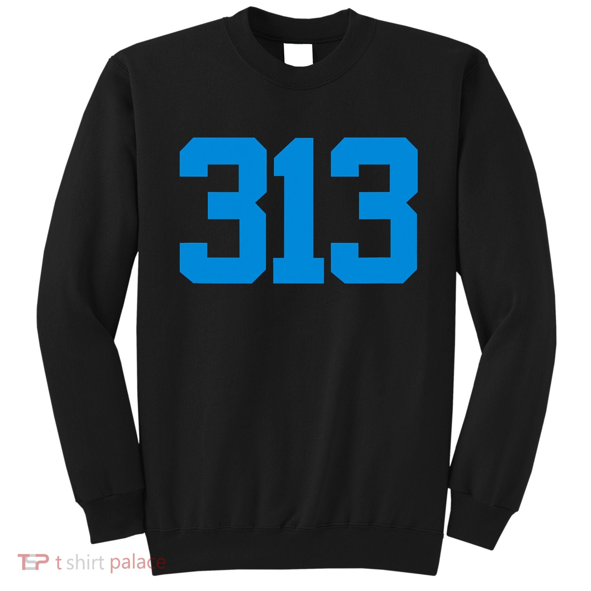 Detroit 313 Area Code GRIT Sports Fan Detroiter Fan Sweatshirt