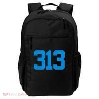 Detroit 313 Area Code GRIT Sports Fan Detroiter Fan Backpack thumb 0