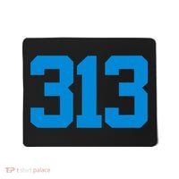 Detroit 313 Area Code GRIT Sports Fan Detroiter Fan Mousepad thumb 0