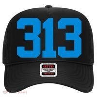 Detroit 313 Area Code GRIT Sports Fan Detroiter Fan Hat thumb 0