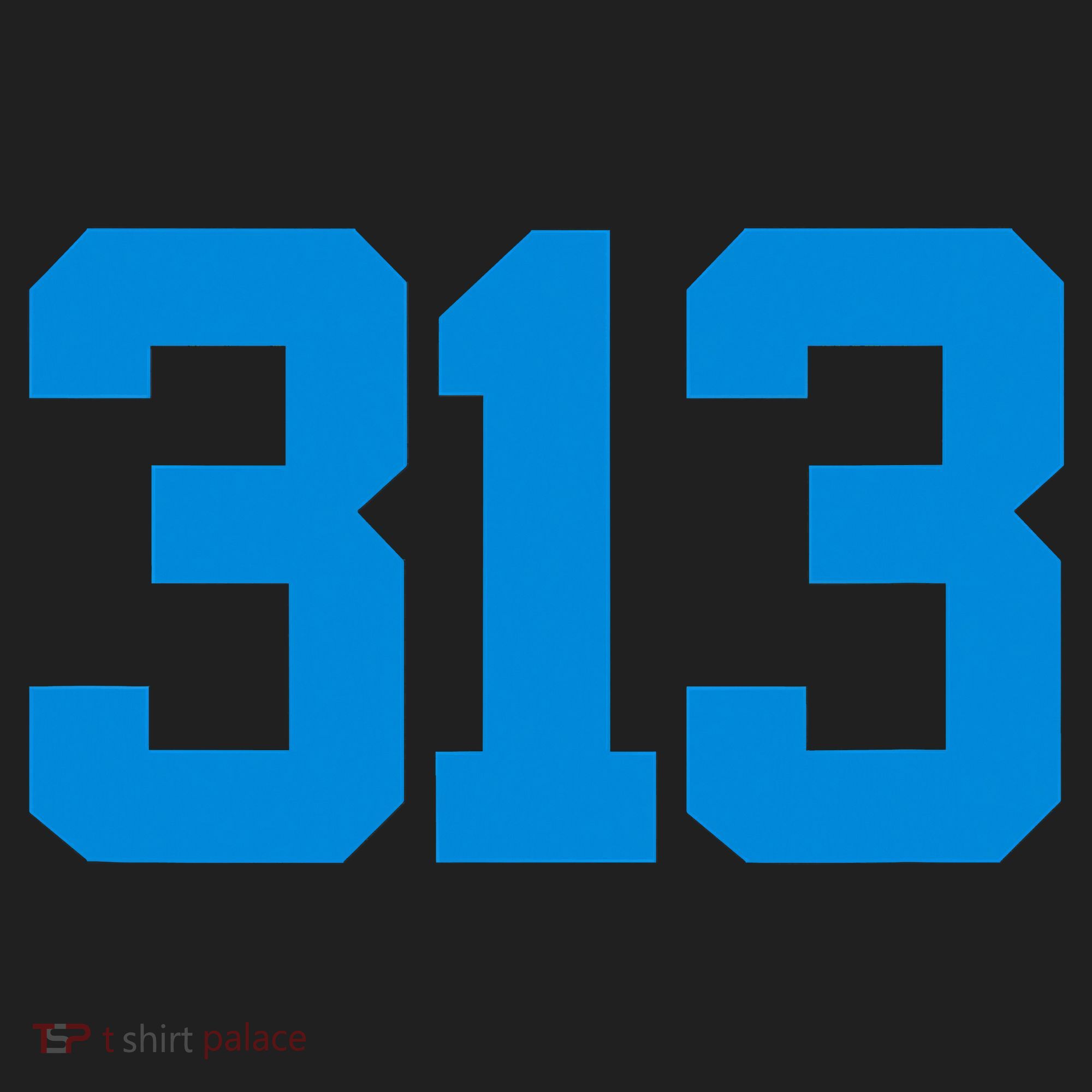 Detroit 313 Area Code GRIT Sports Fan Detroiter Fan Hat