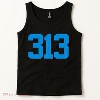 Detroit 313 Area Code GRIT Sports Fan Detroiter Fan Tank Top thumb 2