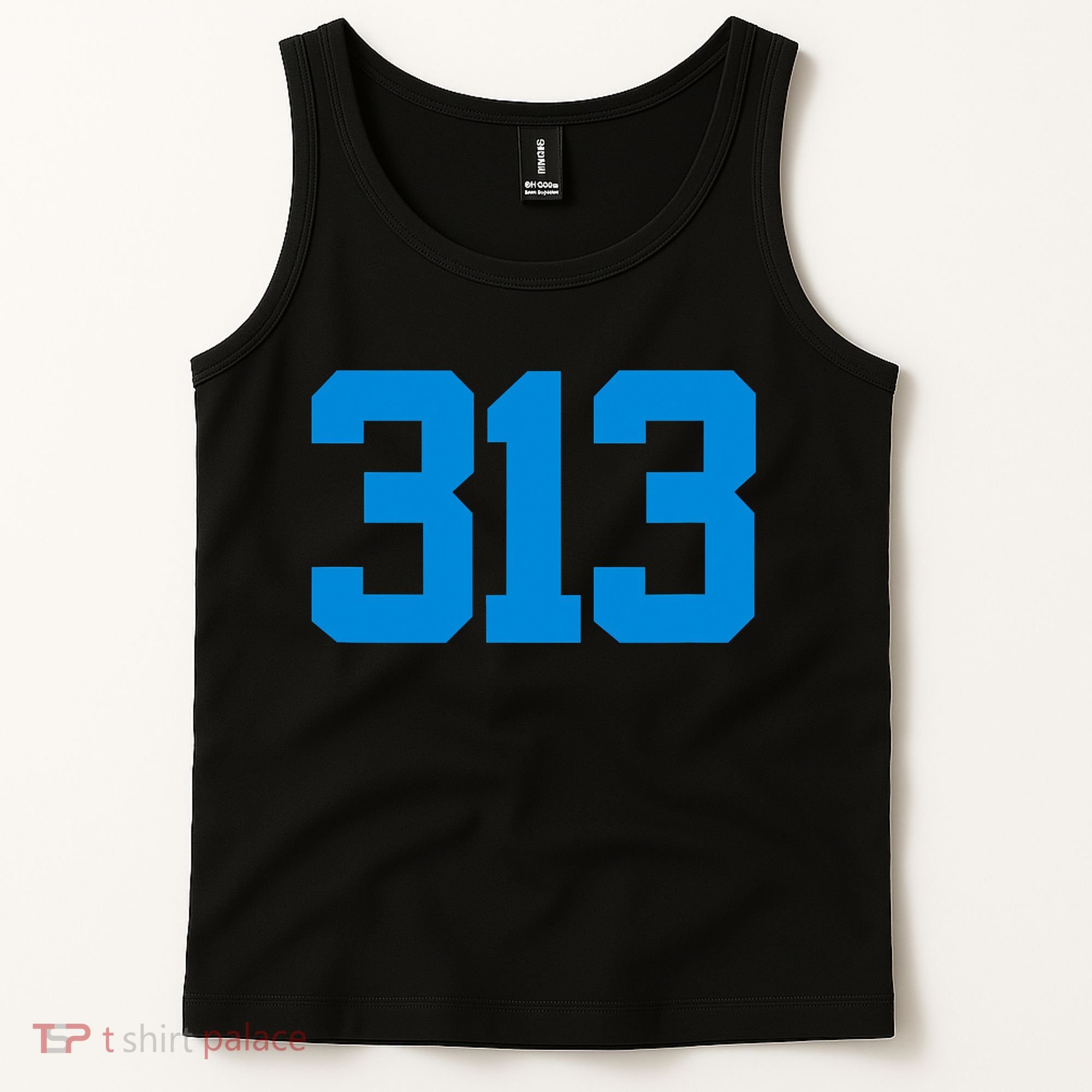 Detroit 313 Area Code GRIT Sports Fan Detroiter Fan Tank Top
