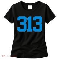Detroit 313 Area Code GRIT Sports Fan Detroiter Fan Women's T-Shirt thumb 0