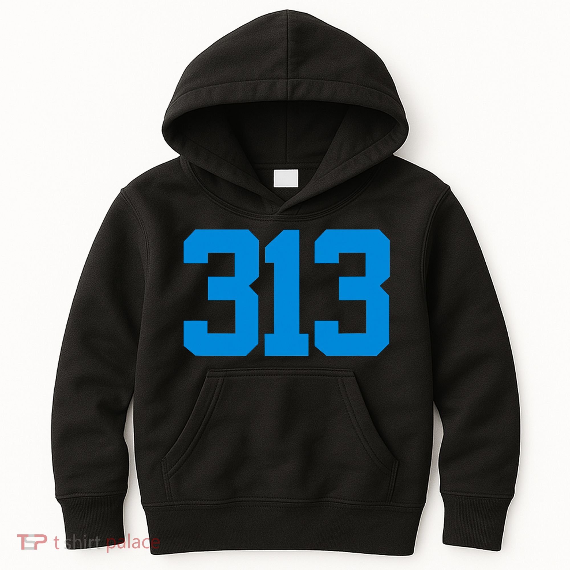 Detroit 313 Area Code GRIT Sports Fan Detroiter Fan Kids Hoodie