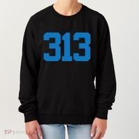 Detroit 313 Area Code Sports Fan Detroit Fan Women's Sweatshirt thumb 0