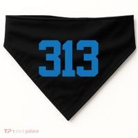 Detroit 313 Area Code Sports Fan Detroit Fan USA-Made Doggie Bandana thumb 0