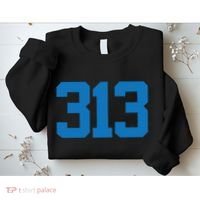 Detroit 313 Area Code Sports Fan Detroit Fan Sweatshirt thumb 2