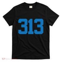 Detroit 313 Area Code Sports Fan Detroit Fan T-Shirt thumb 0
