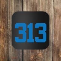 Detroit 313 Area Code Sports Fan Detroit Fan Coaster thumb 0