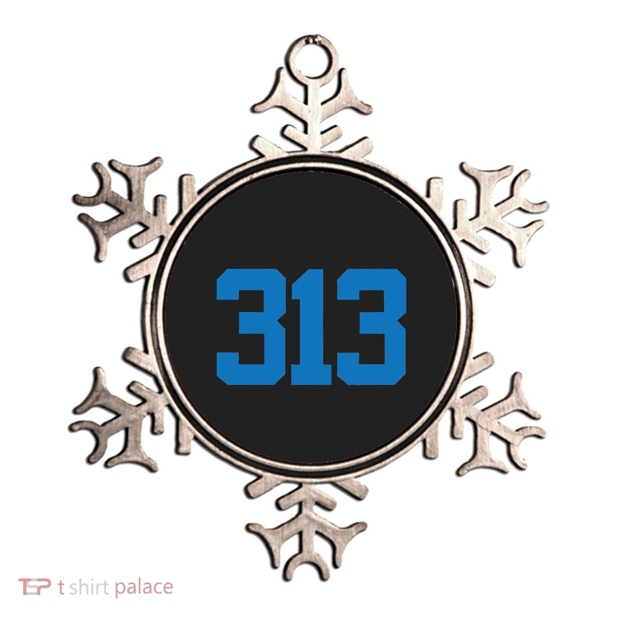 Detroit 313 Area Code Sports Fan Detroit Fan Ornament