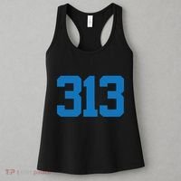 Detroit 313 Area Code Sports Fan Detroit Fan Women's Tank Top thumb 3