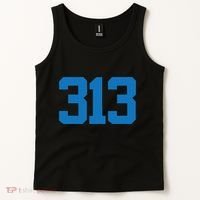 Detroit 313 Area Code Sports Fan Detroit Fan Tank Top thumb 2