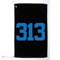 Detroit 313 Area Code Sports Fan Detroit Fan Golf Towel thumb 0