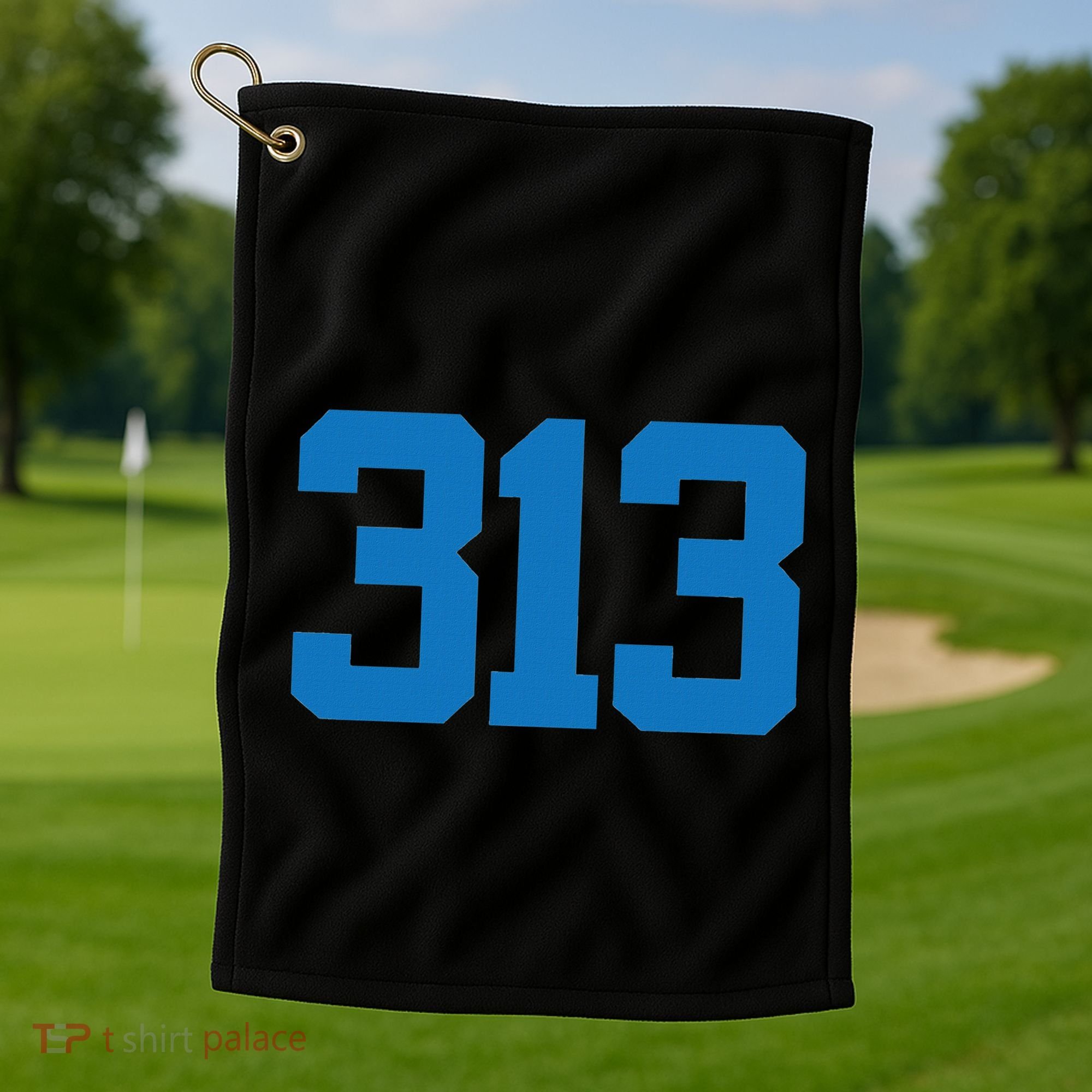 Detroit 313 Area Code Sports Fan Detroit Fan Golf Towel