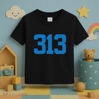 Detroit 313 Area Code Sports Fan Detroit Fan Toddler T-Shirt thumb 3