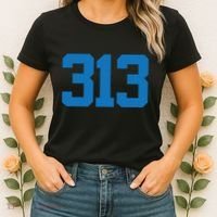 Detroit 313 Area Code Sports Fan Detroit Fan Women's T-Shirt thumb 2